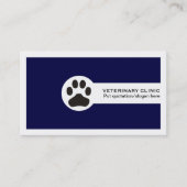 Navy blue Vet/Veterinary Clinic minimalist Visitekaartje (Voorkant)