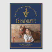 Navy Blue Veterinaire School Foto Afstuderen Magne (Voorkant)