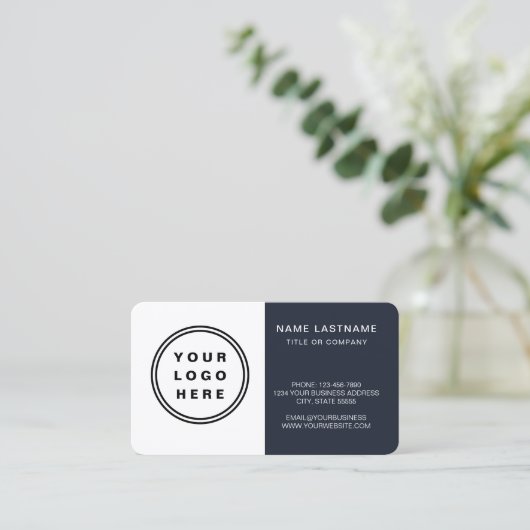 Navy Blue Visitekaartje (Staand voorkant)