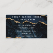 Navy Blue Visitekaartje met uw QR-code (Voorkant)