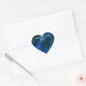 Navy Blue Voeg je eigen tekstuikker toe Hart Sticker (Envelop)
