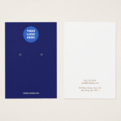 Navy Blue Voeg je Logo-oorscherm toe Visitekaartje (Voorkant /achterkant)