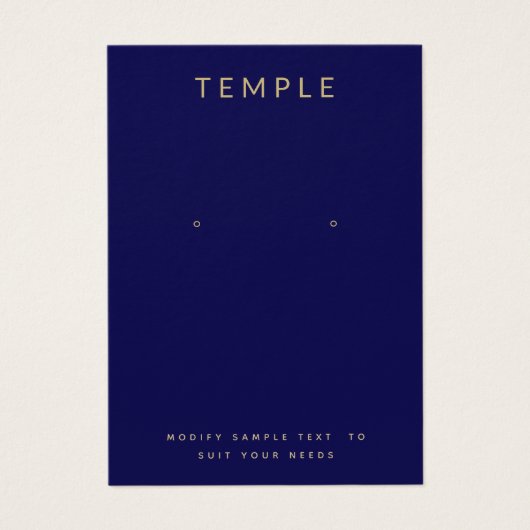 Navy Blue Voeg je Logo-verkenningskaart toe Visitekaartje (Voorkant)