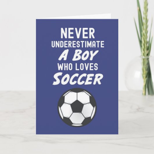 Navy Blue Voetbal Kaarten voor Kids Boy Sports Mod (Voorkant)