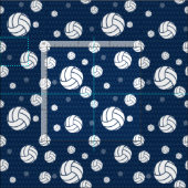 Navy Blue Volleyball Chevron Patterned Stof (Delen)