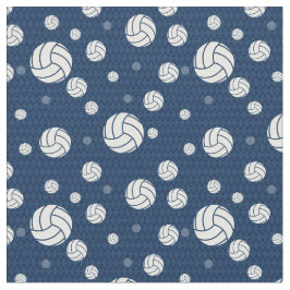Navy Blue Volleyball Chevron Patterned Stof