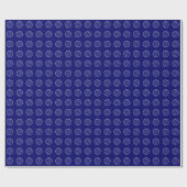 Navy Blue Volleyball Pattern Wrapping Paper Cadeaupapier (Vlak)