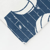 Navy Blue Volleyball Wood Floor Patterned Fleece Deken (Hoek)