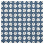 Navy Blue Volleyball Wood Floor Patterned Stof (Swatch)