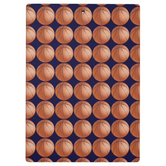 Navy Blue voor Basketball Coach, naam, bedankt Klembord (Achterkant)