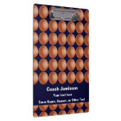 Navy Blue voor Basketball Coach, naam, bedankt Klembord (Rechts)