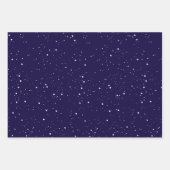 Navy Blue Vrolijk Kerst Mix Inpakpapier Vel (Voorkant)