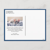 Navy Blue Vrolijk Kerstfeest & Gelukkig Nieuwjaar  Feestdagenkaart (Achterkant)