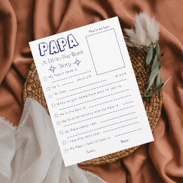 Navy Blue Vul de Blank Vaderdag Kaart in