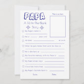 Navy Blue Vul de Blank Vaderdag Kaart in (Voorkant)