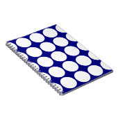 Navy Blue w/ Large White Polka Dots Notitieboek (Rechterzijde)