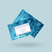 Navy Blue Water Bubbles - Scuba Diving Instructor Visitekaartje