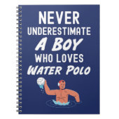 Navy Blue Water Polo Cadeaus voor Jongens Notitieboek (Voorkant)