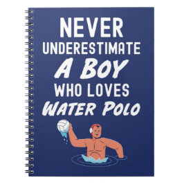 Navy Blue Water Polo Cadeaus voor Jongens Notitieboek