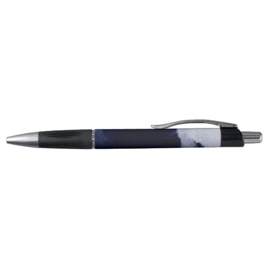 Navy Blue Waterverf Abstract Blush Pink Script Pen (Bovenkant)