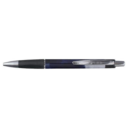 Navy Blue Waterverf Abstract Blush Pink Script Pen (Achterkant)