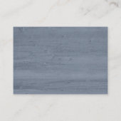 Navy Blue Waterverf Bloemen Wishing Well Bruiloft Informatiekaartje (Achterkant)