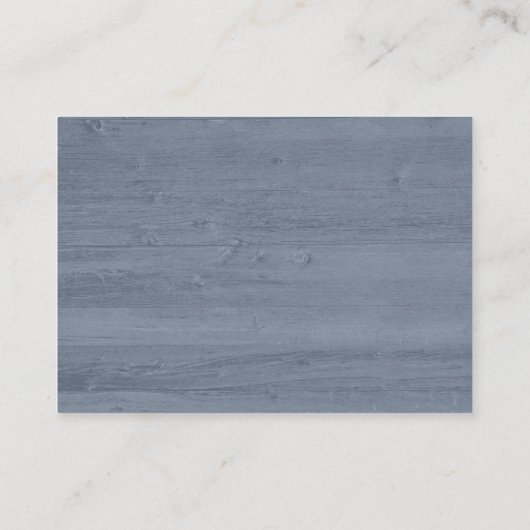 Navy Blue Waterverf Bloemen Wishing Well Bruiloft Informatiekaartje (Achterkant)