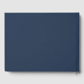 Navy blue | Waterverf bruiloft Burgundy Bloom Gastenboek (Achterkant)