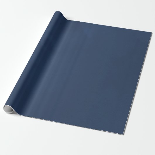 Navy Blue Waterverf Cadeaupapier (Uitgerold)