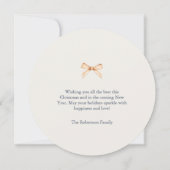 Navy Blue Waterverf Christmas Wenskaart Kaart (Achterkant)