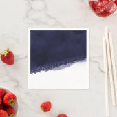 Navy Blue Waterverf & Gold Modern Chic Elegant Servetten (Insitu)