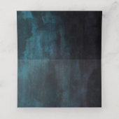 Navy Blue Waterverf & gouden zittafel nummer Plaatskaartje (Binnenkant ongevouwen)