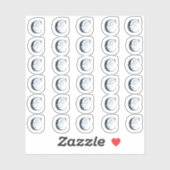 Navy Blue Waterverf letter "C" mini Stickers (Vel)