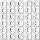 Navy Blue Waterverf letter "C" mini Stickers (Voorkant)