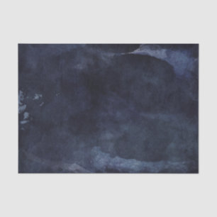 Navy Blue Waterverf Modern Wedding Tissuepapier