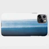 Navy Blue Waterverf Ombre iPhone Hoesje (Achterkant horizontaal)