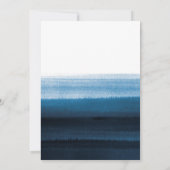 Navy Blue Waterverf Ombre Kaart (Achterkant)