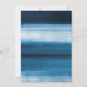 Navy Blue Waterverf Ombre Kaart (Voorkant)