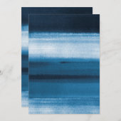 Navy Blue Waterverf Ombre Kaart (Voorkant / Achterkant)