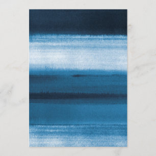 Navy Blue Waterverf Ombre Kaart