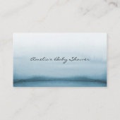 Navy Blue Waterverf Ombre Modern Wedding Plaatskaartje (Achterkant)