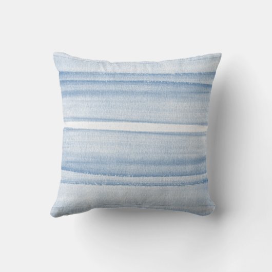 Navy Blue Waterverf Ombre Sierkussen (Achterkant)