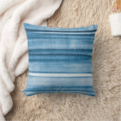 Navy Blue Waterverf Ombre Sierkussen (Deken)