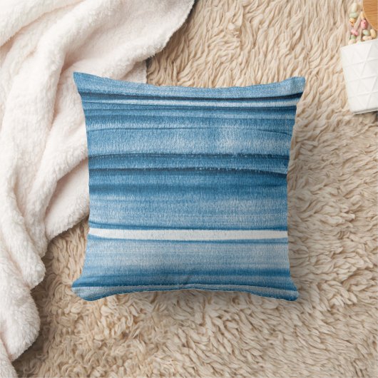 Navy Blue Waterverf Ombre Sierkussen (Deken)