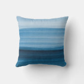 Navy Blue Waterverf Ombre Sierkussen (Achterkant)