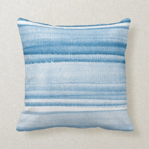 Navy Blue Waterverf Ombre Sierkussen