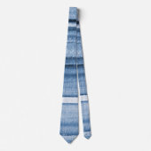 Navy Blue Waterverf Ombre Stropdas (Voorkant)