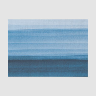 Navy Blue Waterverf Ombre Tissue Paper Tissuepapier
