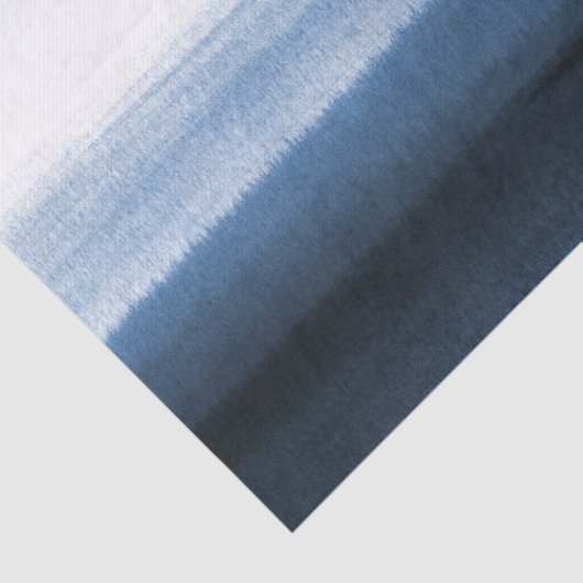 Navy Blue Waterverf Ombre Tissuepapier (Detail)
