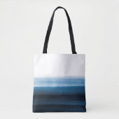 Navy Blue Waterverf Ombre Tote Bag (Voorkant)